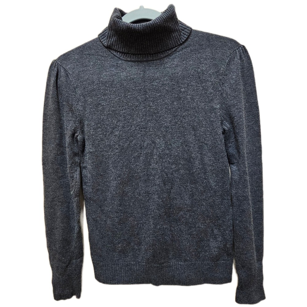 Women's Gray Gap Stretch Roll Down Turtleneck Sweater Size Small